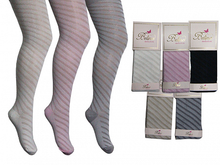 Колготки с жаккардовым рисунком для девочки    BELINO