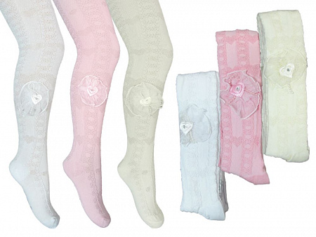 Колготки жаккардовые с аксессуаром для девочки  KBS