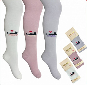 Колготки с рисунком и стразами для девочки  BELINO